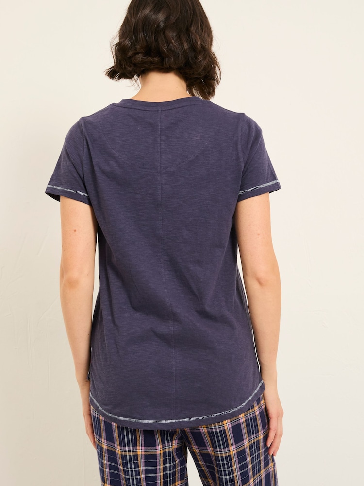 FatFace Navy Apres Ski Graphic T Shirt - Image 2 of 5 FatFace Navy Apres Ski Graphic T Shirt - Image 2 of 5