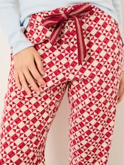 FatFace Eva Red Geo Pyjama Bottoms - Image 4 of 6