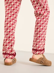 FatFace Eva Red Geo Pyjama Bottoms - Image 5 of 6