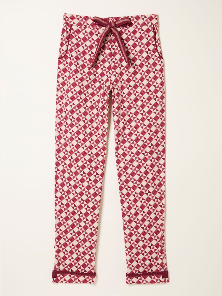 FatFace Eva Red Geo Pyjama Bottoms - Image 6 of 6