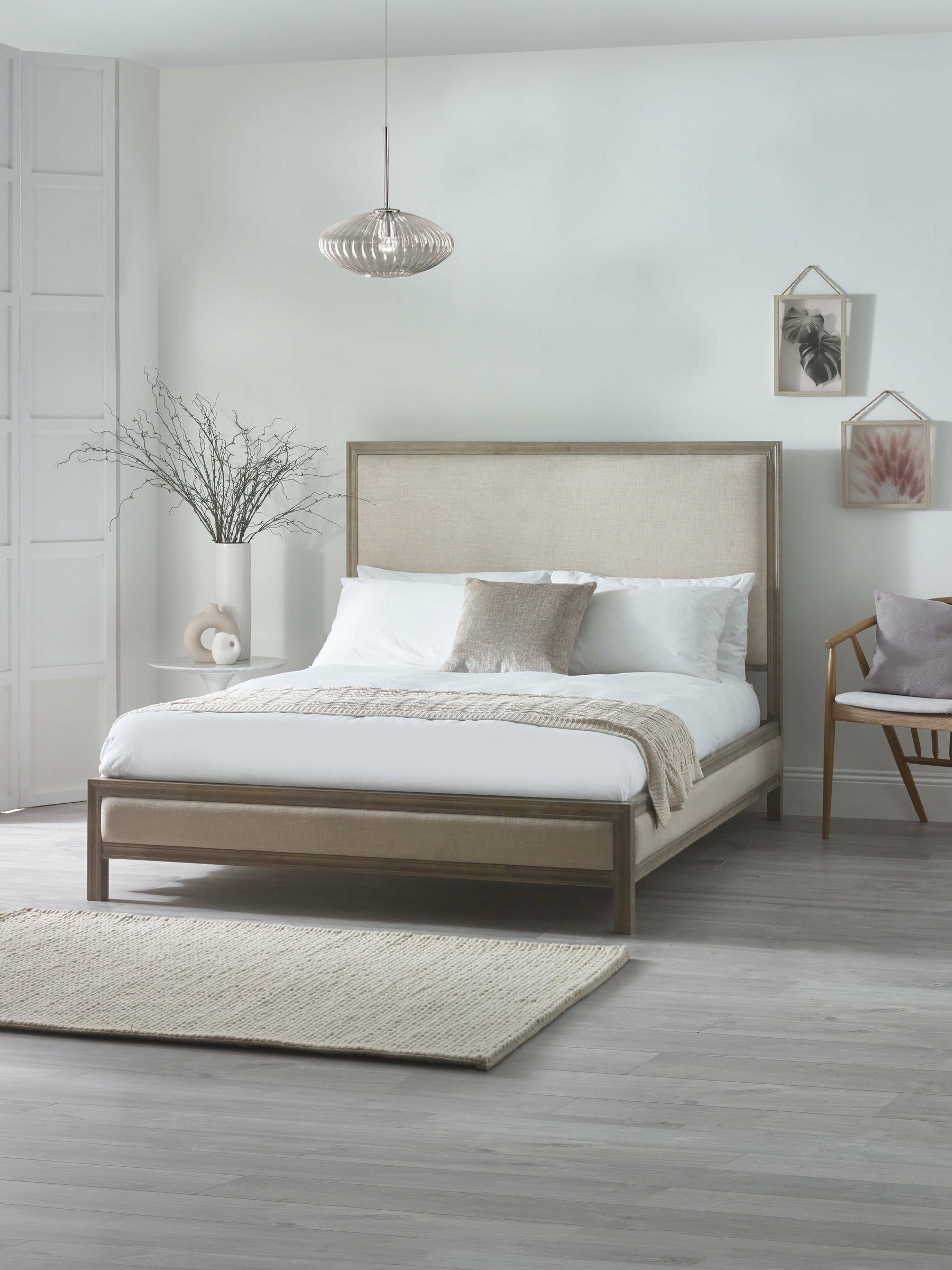 Julian Bowen Lucie Double Cream Upholstered Bed Frame - Modern Elegance Ivory Upholstery - Image 5