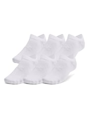Under Armour White Cream Essential No Show Socks 6 Pack - Image 2 of 11