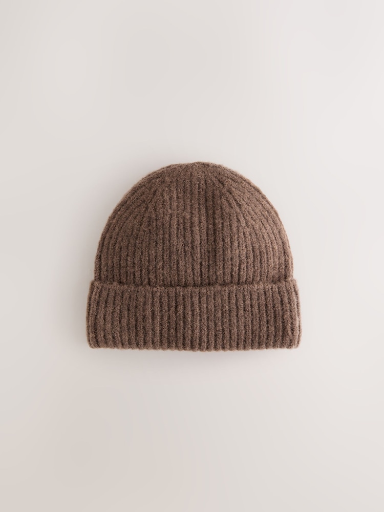 Chocolate Brown Fluffy Beanie (1-16yrs) - Image 1 of 1 Chocolate Brown Fluffy Beanie (1-16yrs) - Image 1 of 1