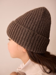 Chocolate Brown Fluffy Beanie (1-16yrs) - Image 2 of 5