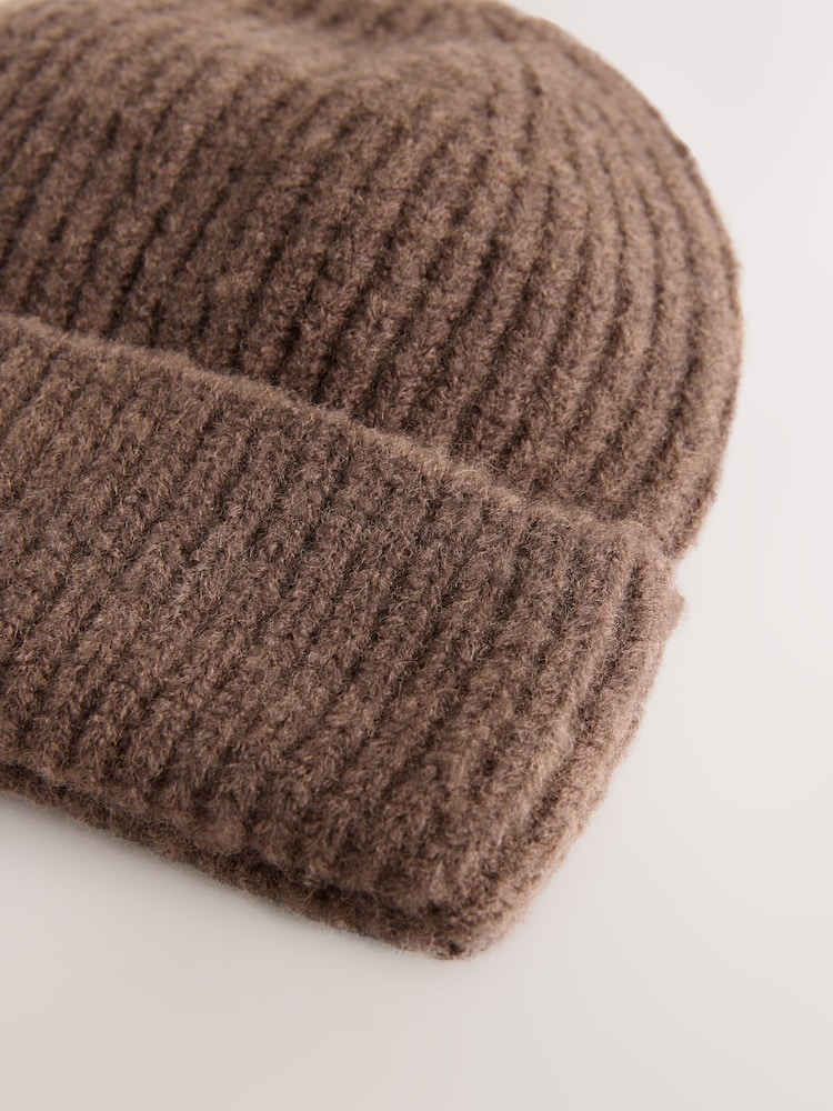 Chocolate Brown Fluffy Beanie (1-16yrs) - Image 5 of 5 Chocolate Brown Fluffy Beanie (1-16yrs) - Image 5 of 5