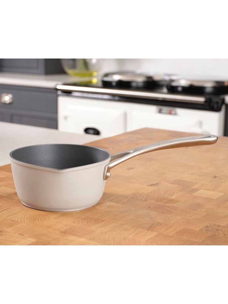 Laura Ashley Dark Dove Grey 16cm Superior Non Stick Milk Pan - Image 1 of 4