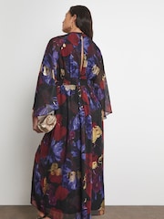 Joanna Hope Printed Maxi Black Dress - Image 2 of 5