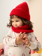 Red Fluffy Beanie (1-16yrs) - Image 2 of 5