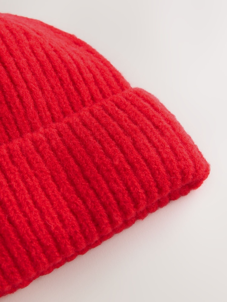 Red Fluffy Beanie (1-16yrs) - Image 5 of 5 Red Fluffy Beanie (1-16yrs) - Image 5 of 5