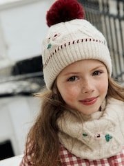 Burgundy Red Beanie And Snoods Set (1-16yrs) - Image 1 of 9