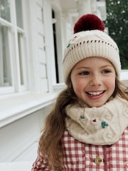 Burgundy Red Beanie And Snoods Set (1-16yrs) - Image 4 of 9