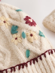 Burgundy Red Beanie And Snoods Set (1-16yrs) - Image 8 of 9