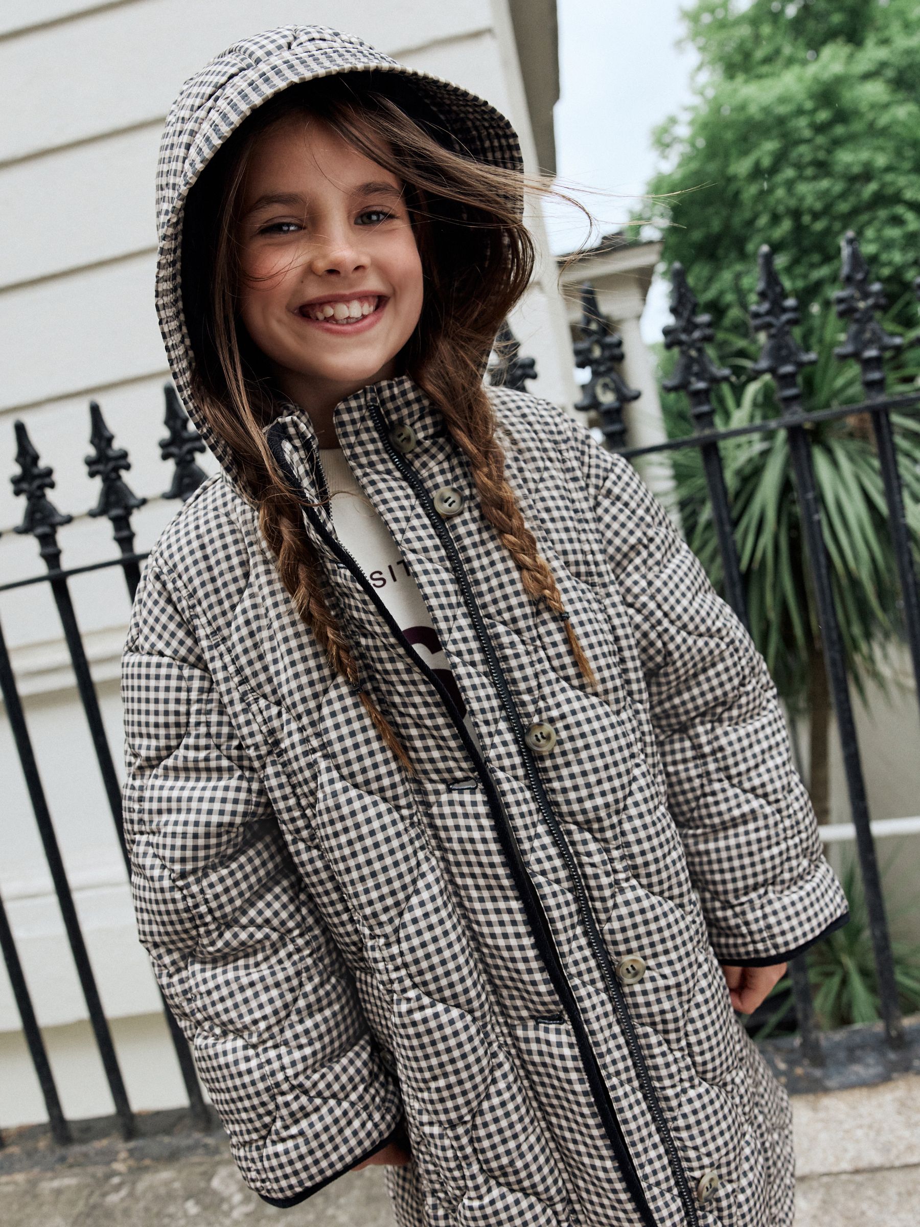 Buy Check Shower Resistant Quilted Jacket (3-16yrs) from Next China