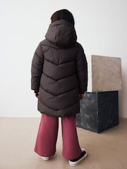 Cuadros - Abrigo acolchado con capucha y forro de pelo sintético impermeable (3-16 años) - Imagen 2 de 10