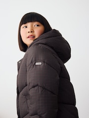 Cuadros - Abrigo acolchado con capucha y forro de pelo sintético impermeable (3-16 años) - Imagen 4 de 10