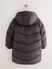 Cuadros - Abrigo acolchado con capucha y forro de pelo sintético impermeable (3-16 años) - Imagen 6 de 10