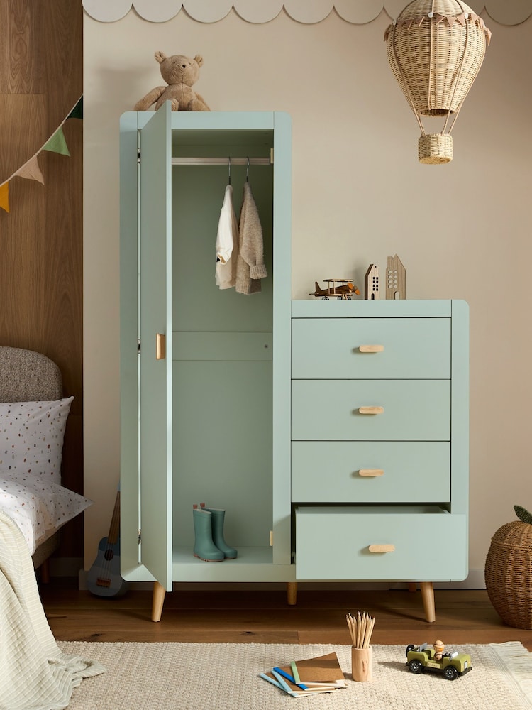 Sage Green Kids Alix 4 Drawer Tall Chest Of Drawers - Image 2 of 10