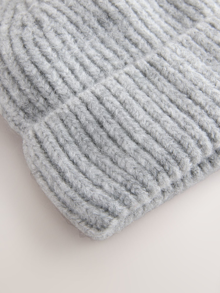 Grey Fluffy Beanie (1-16yrs) - Image 2 of 3
