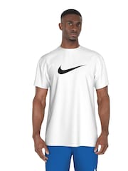Nike White DriFIT Specs Short Sleeve Logo Rash Vest - Image 1 of 1