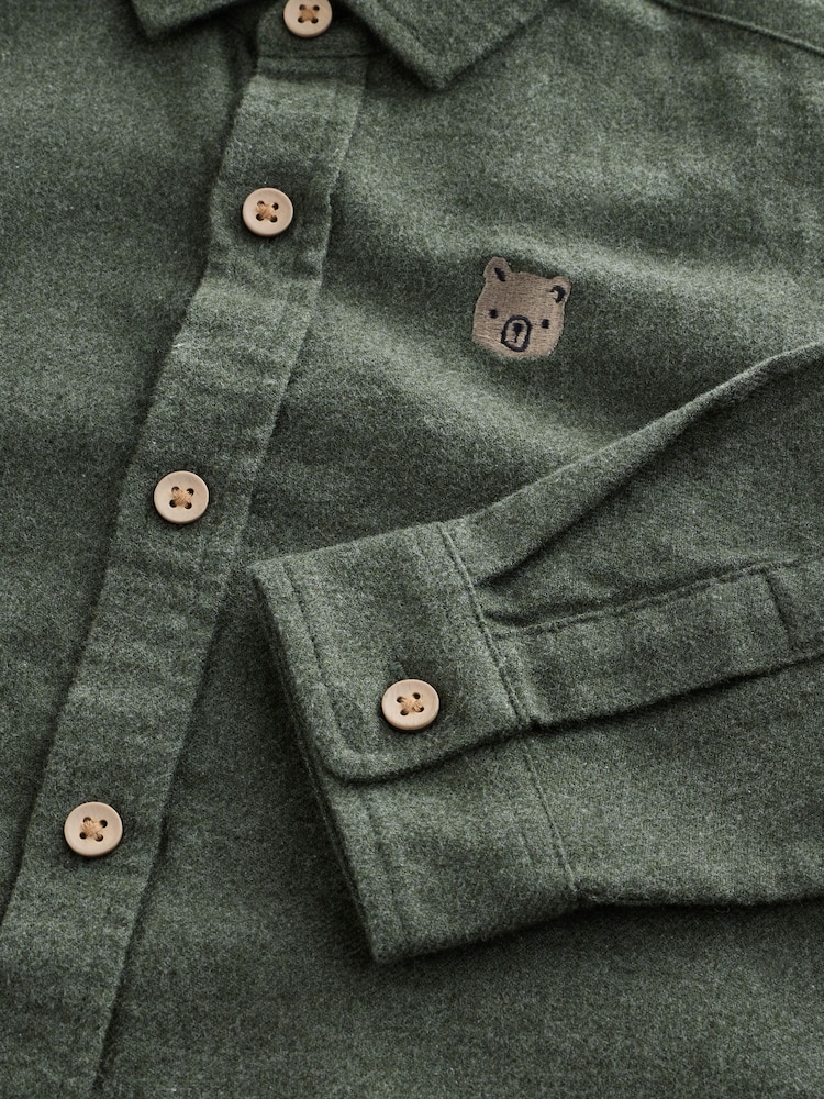 Green Long Sleeve Melange Character Shirt (3mths-7yrs) - Image 4 of 4