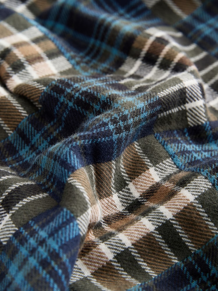 Green/Blue Check Long Sleeve Patchwork Shirt (3mths-7yrs) - Image 2 of 3