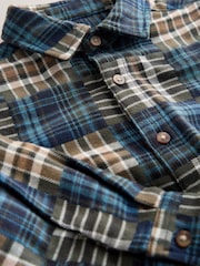 Green/Blue Check Long Sleeve Patchwork Shirt (3mths-7yrs) - Image 3 of 3