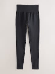 Black Ribbed Seamless High Waist Leggings 3 Pack - Image 4 of 6