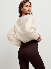 Chocolate Brown Ribbed Kickflare Leggings - Image 5 of 8