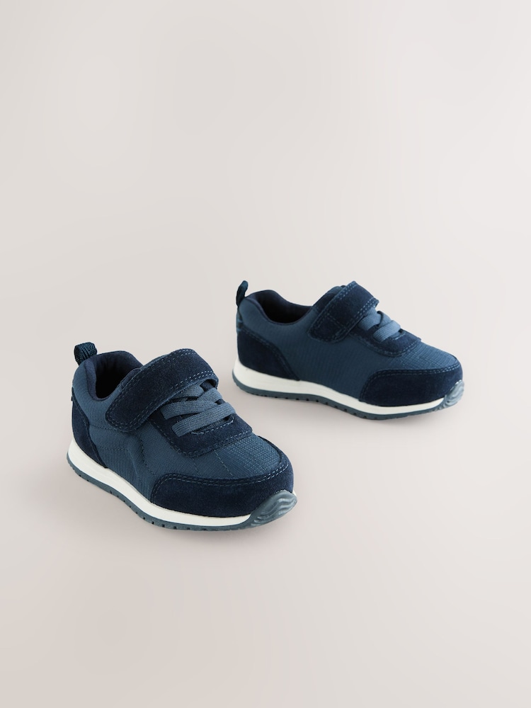 Navy Blue Touch Fastening First Walker Trainers - Image 1 of 5