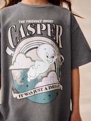 Grey Casper the Ghost Oversized License Graphic Print 100% Cotton T-Shirt (3-16yrs) - Image 4 of 4