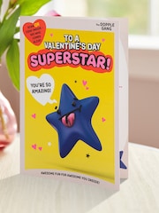 Hallmark Yellow Dopple Gang Super Star Valentines Card - Image 1 of 6