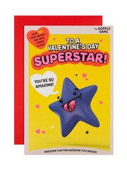 Hallmark Yellow Dopple Gang Super Star Valentines Card - Image 2 of 6