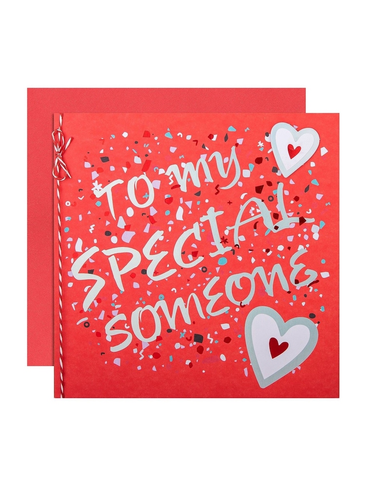Hallmark Red Someone Special Confetti Valentines Card - Image 2 of 4