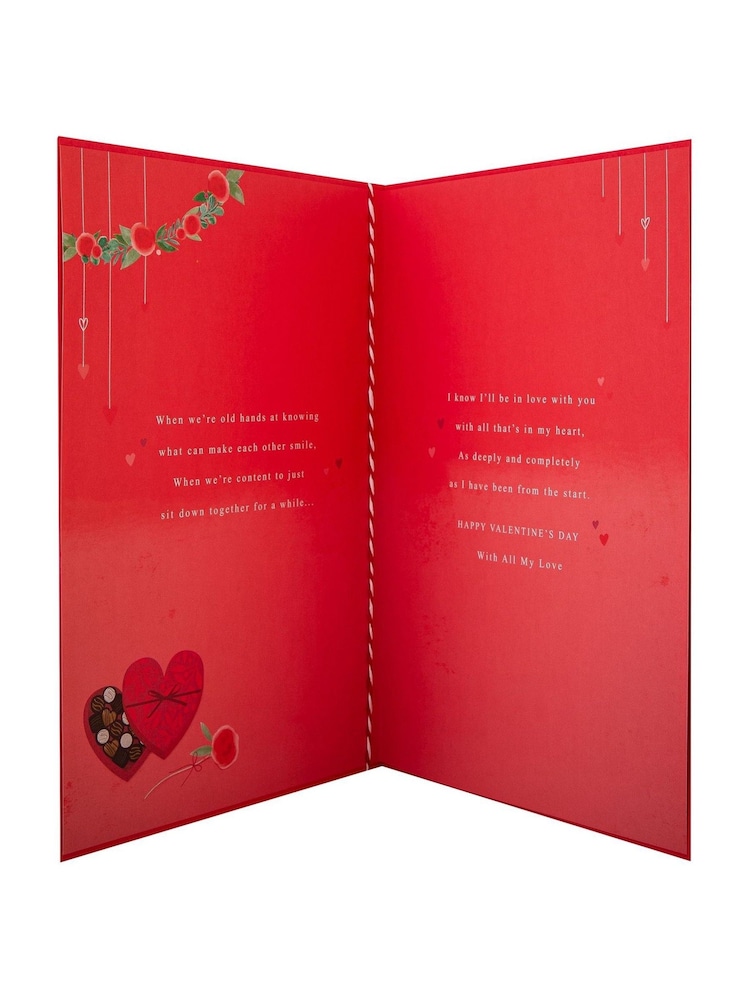 Hallmark Red One I Love Hearts and Flowers Valentines Card - Image 4 of 4