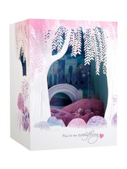 Hallmark Blue 3D & Pop-Up River Scene Valentine's Card - Image 3 of 5