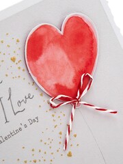 Hallmark Grey One I Love Dog and Balloon Valentines Card - Image 3 of 4