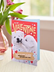 Hallmark Red Cute Photographic Puppies Valentines Card - Image 1 of 4