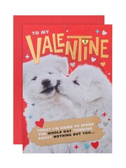 Hallmark Red Cute Photographic Puppies Valentines Card - Image 2 of 4