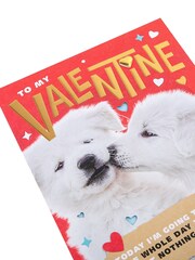 Hallmark Red Cute Photographic Puppies Valentines Card - Image 3 of 4