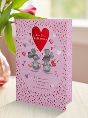 Hallmark Pink Cute Mice Design Valentines Card - Image 1 of 5