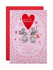 Hallmark Pink Cute Mice Design Valentines Card - Image 2 of 5