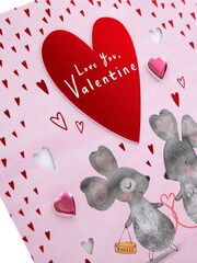 Hallmark Pink Cute Mice Design Valentines Card - Image 3 of 5