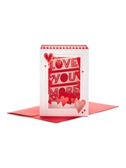 Hallmark Red 3D and Pop-Up Hearts and Words Valentines Card - Image 2 of 5