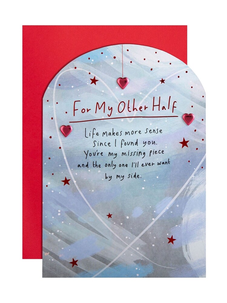 Hallmark Grey Other Half Stars and Verse Valentines Card - Image 2 of 5