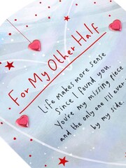 Hallmark Grey Other Half Stars and Verse Valentines Card - Image 4 of 5