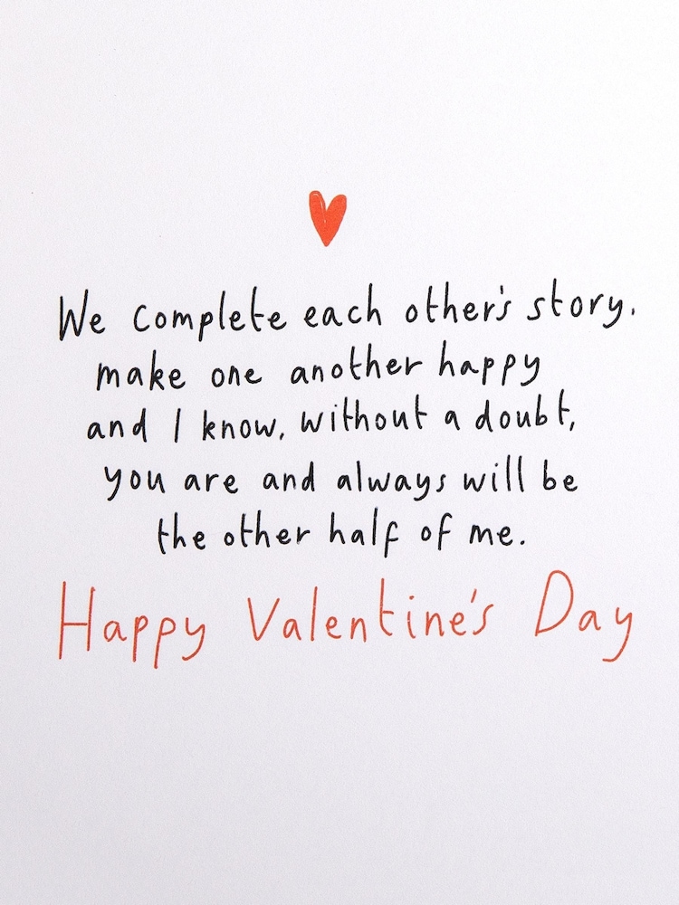 Hallmark Grey Other Half Stars and Verse Valentines Card - Image 5 of 5
