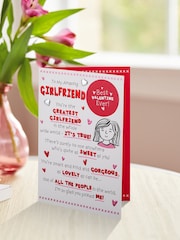 Hallmark Red Girlfriend Funny Cartoon Valentine's Card - Image 1 of 4