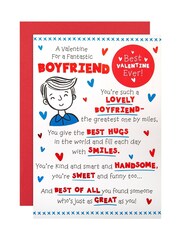 Hallmark Red Boyfriend 'Badge' Valentine's Card - Image 2 of 4