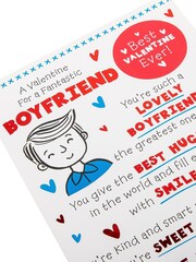 Hallmark Red Boyfriend 'Badge' Valentine's Card - Image 3 of 4