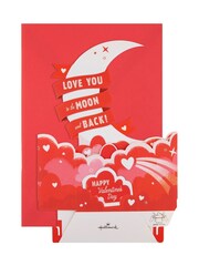 Hallmark Red 3D Love You to the Moon Valentines Card - Image 4 of 5